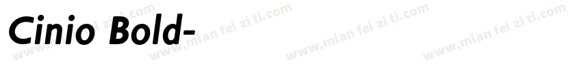 Cinio Bold字体转换
